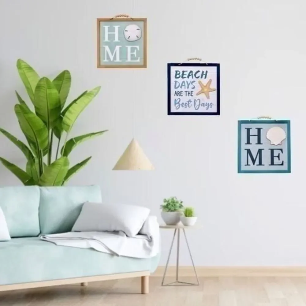 NWT Set of 3 Gorgeous Shore Living Nautical Accent Framed Wall Decor 13”x 11”